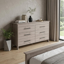 Load image into Gallery viewer, Six Drawer Double Dresser (737986) - Light Gray

