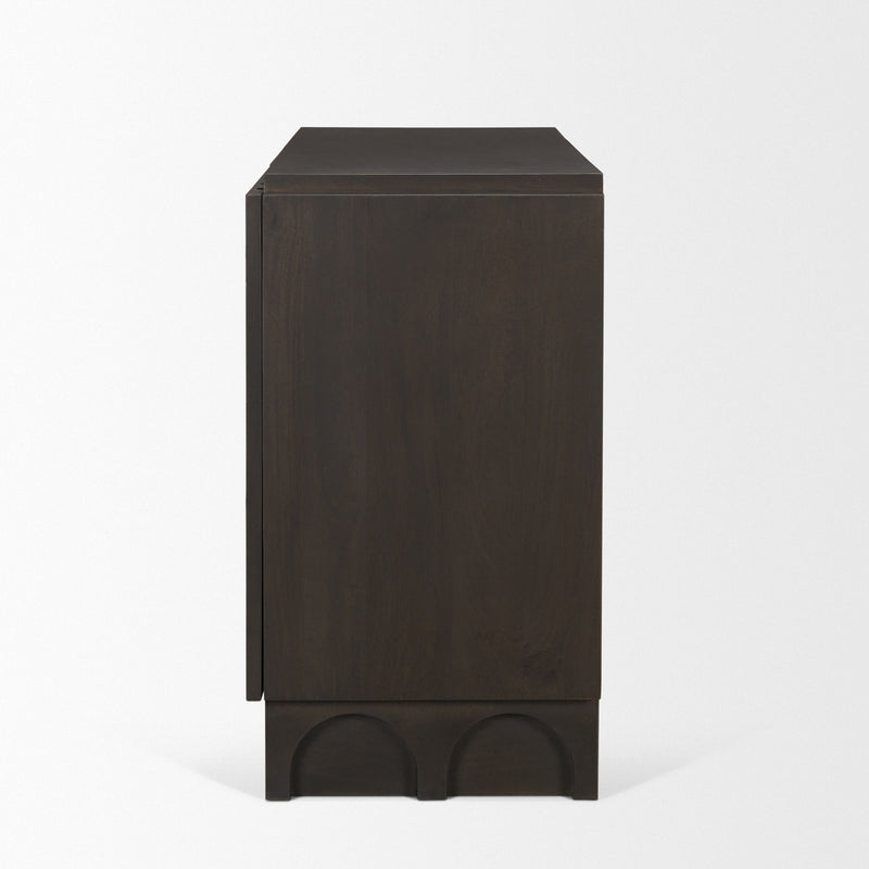 Accent Cabinet With Two Doors - Dark Brown / Brown