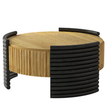 Load image into Gallery viewer, Modern Colorblocked Striped Coffee Table With Flip Top Storage
