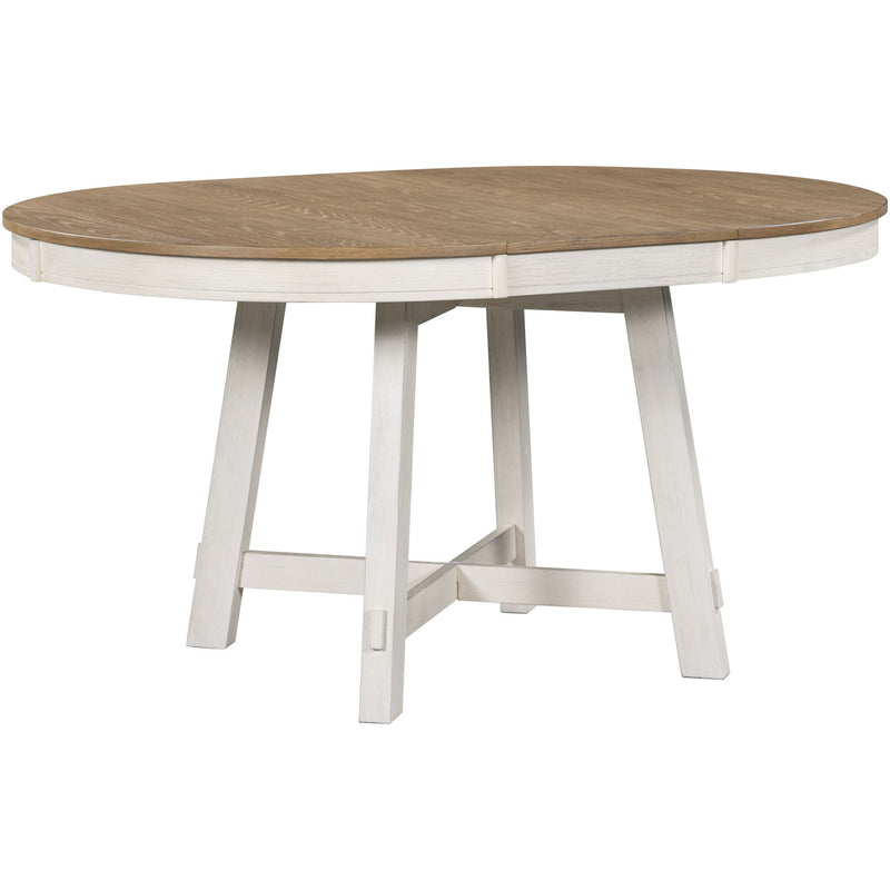Removable Leaf Oval Extendable Dining Table - Oak