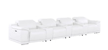 Load image into Gallery viewer, 175" Leather Reclining USB Sofa - White

