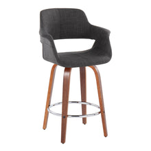 Load image into Gallery viewer, Vintage Flair - Mid-Century Modern Fixed Height Counter Stool With Swivel With Round Footrest (Set of 2)
