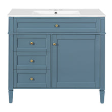 Load image into Gallery viewer, Bathroom Vanity With Top Sink, 2 Drawers And Tip Out Drawer

