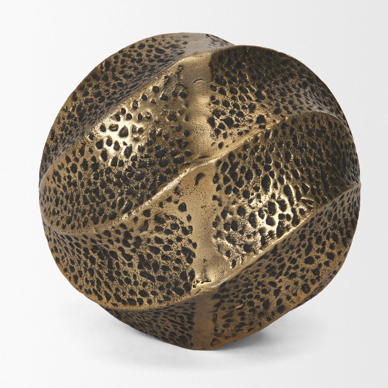 Sphere Tabletop Sculpture (729150) - Antiqued Gold