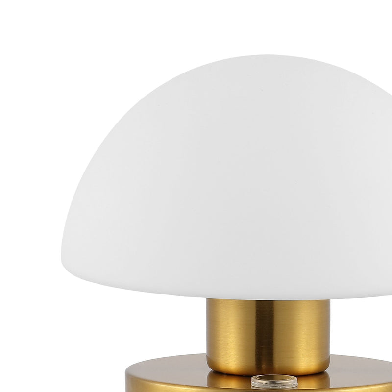 Novelty USB Table Lamp With Dome Shade - Brass