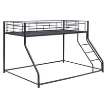 Load image into Gallery viewer, Metal Floor Bunk Bed, Twin XL over Queen, Black
