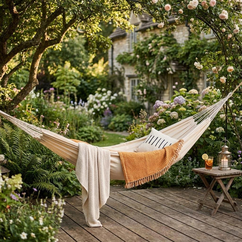 Single Spreader Bar Hammock - Ivory
