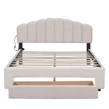 Load image into Gallery viewer, Upholstered Platform Bed With Drawer
