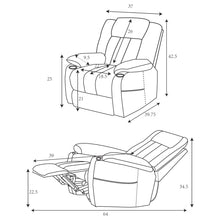 Load image into Gallery viewer, Beca - Upholstered Power Lift Recliner With Cupholders And USB Charging
