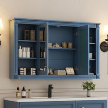 Load image into Gallery viewer, Wall-Mounted Mirror Cabinet With Adjustable Shelf And Open Shelves

