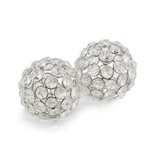 Load image into Gallery viewer, Orb Decorative Tabletop Sculptures (Set of 2) - Silver / Clear

