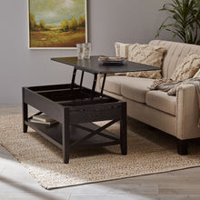 Load image into Gallery viewer, Decatur - Farmhouse Lift Top Coffee Table With Storage - Black / Ash
