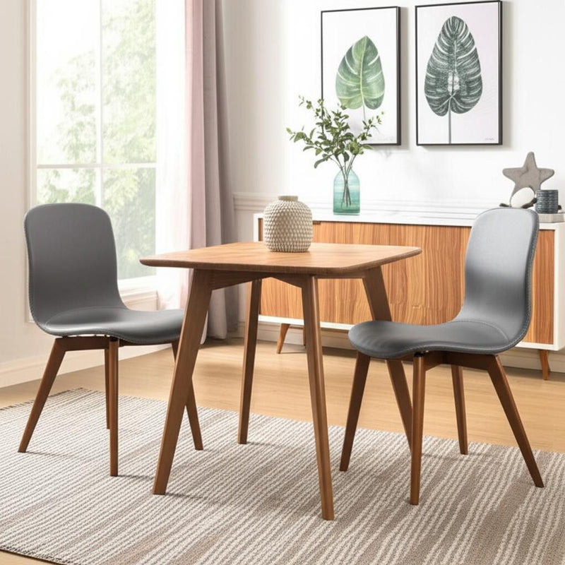 Faux Leather Side Chairs (Set of 2) - Gray