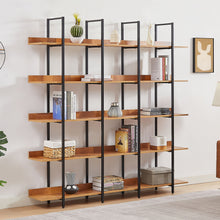 Load image into Gallery viewer, Vintage Industrial 5 Tier Open Bookcase

