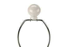 Load image into Gallery viewer, 33" Ivory Ceramic Geometric Table Lamp With Cream Drum Shade
