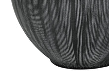 Load image into Gallery viewer, 23" Black Ceramic Round Table Lamp With Black Drum Shade
