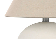 Load image into Gallery viewer, 16" Cream Ceramic Round Table Lamp With Cream Empire Shade

