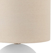 Load image into Gallery viewer, 16" Cream Ceramic Round Table Lamp With Cream Drum Shade
