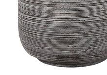 Load image into Gallery viewer, 19" Gray Ceramic Round Table Lamp With Ivory Drum Shade
