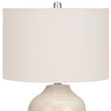 Load image into Gallery viewer, 26" Cream Ceramic Urn Table Lamp With Cream Drum Shade

