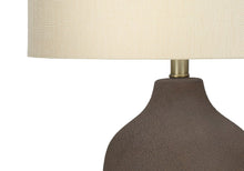 Load image into Gallery viewer, 27" Gray Ceramic Urn Table Lamp With Beige Drum Shade
