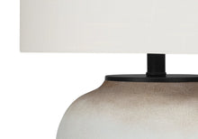 Load image into Gallery viewer, 21" Cream Ceramic Round Table Lamp With Cream Drum Shade
