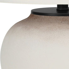 Load image into Gallery viewer, 21" Cream Ceramic Round Table Lamp With Cream Drum Shade
