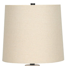 Load image into Gallery viewer, 25" Cream Geometric Table Lamp With Beige Empire Shade
