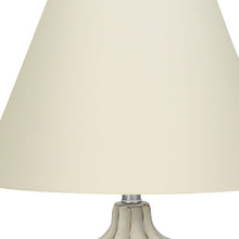 Load image into Gallery viewer, 21" Cream Round Table Lamp With Cream Empire Shade
