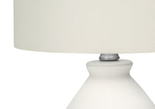 Load image into Gallery viewer, 17" Cream Ceramic Round Table Lamp With Cream Drum Shade

