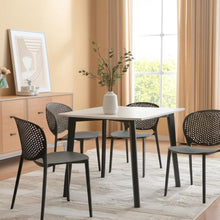 Load image into Gallery viewer, Heavy Duty Plastic Dining Side Chairs (Set of 4) - Gray
