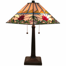 Load image into Gallery viewer, 22" Metal Two Light Candlestick Table Lamp With White Empire Shade - Dark Brown
