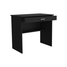 Load image into Gallery viewer, 32" Black Wood Computer Desk With Drawer
