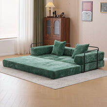 Load image into Gallery viewer, Convertible Floor Sofa Bed With Pillow Back Support Armrest
