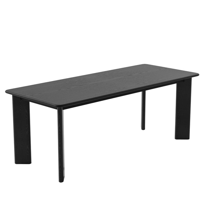 78" Solid Wood Oval Dining Table - Black