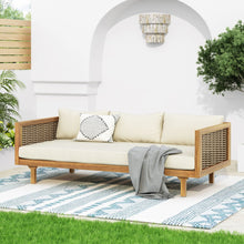Load image into Gallery viewer, Claremont - 3 Seater Daybed Teak Acacia Wood Water Resistant Cushions
