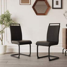 Load image into Gallery viewer, Modern Dining Chairs With High Back Upholstered Design Metal Legs
