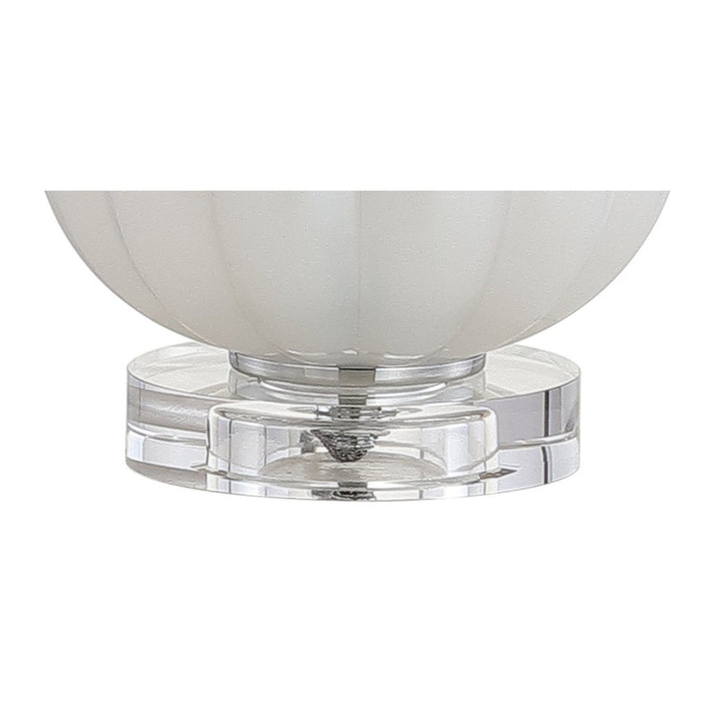 18" Novelty Table Lamp LED With Drum Shade - White