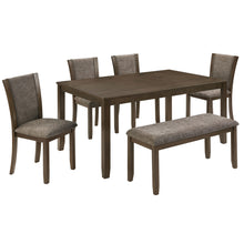 Load image into Gallery viewer, Dining Table Set With Upholstered Chairs, Rectangular Dining Table Set
