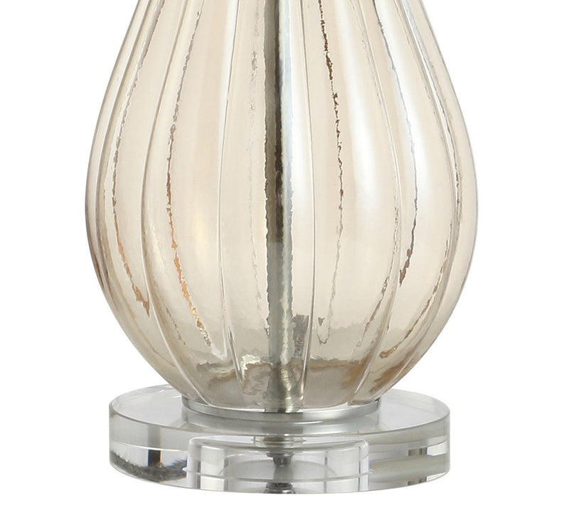Urn Buffet Lamp With Drum Shade - Champagne