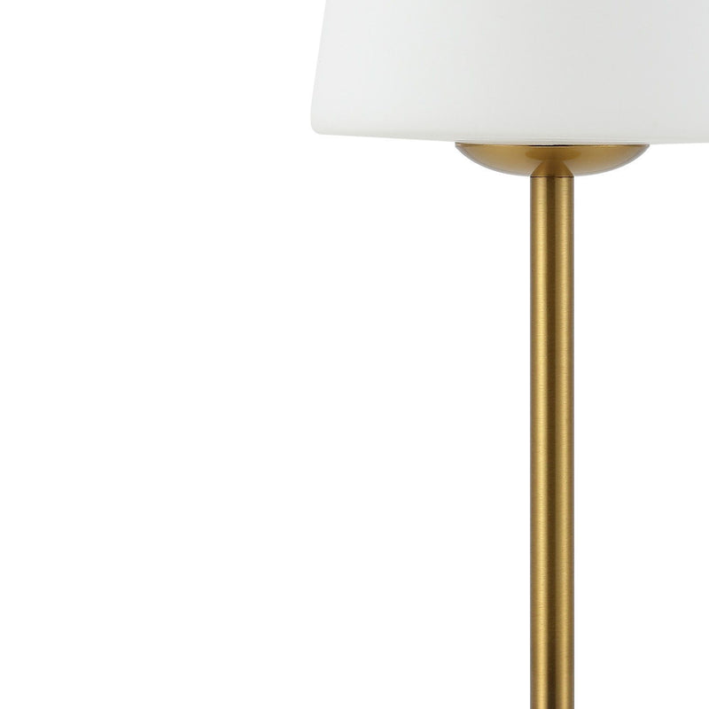 USB Table Lamp With Empire Shade - Brass