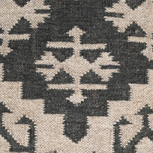 Load image into Gallery viewer, 48" Cream and Black Cotton Blend Upholstered Southwest Bench
