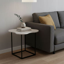 Load image into Gallery viewer, Marble Free Form End Table - Black And White
