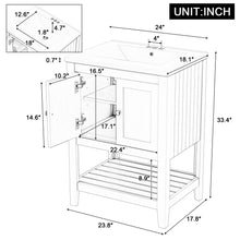 Load image into Gallery viewer, Modern Bathroom Vanity With Sink And Open Shelf
