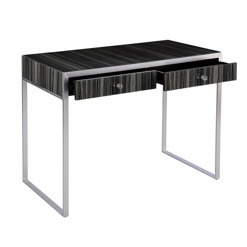 Writing Desk With Two Drawers - Silver