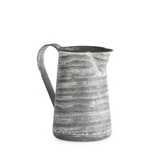 Load image into Gallery viewer, Striped Tapered Jug Vase - Gray / White

