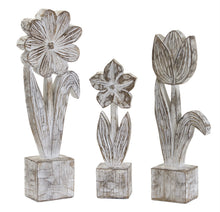 Load image into Gallery viewer, Poly Flowers Tabletop Sculpture (Set of 3) - Gray
