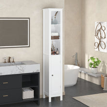 Load image into Gallery viewer, Slim Tall Bathroom Storage Cabinet With Adjustable Shelves, Anti Tip Freestanding Cabinet - White
