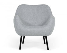 Load image into Gallery viewer, Modern Linen Fabric Chunky Wingback Chair - Gray
