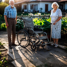 Load image into Gallery viewer, Premium Foldable Transport Wheelchair For Adults
